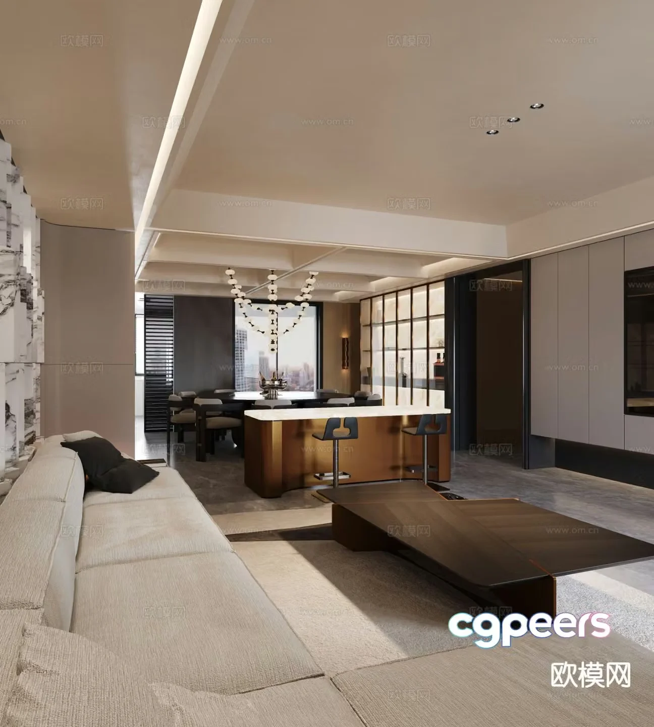 Italian living room 3d model