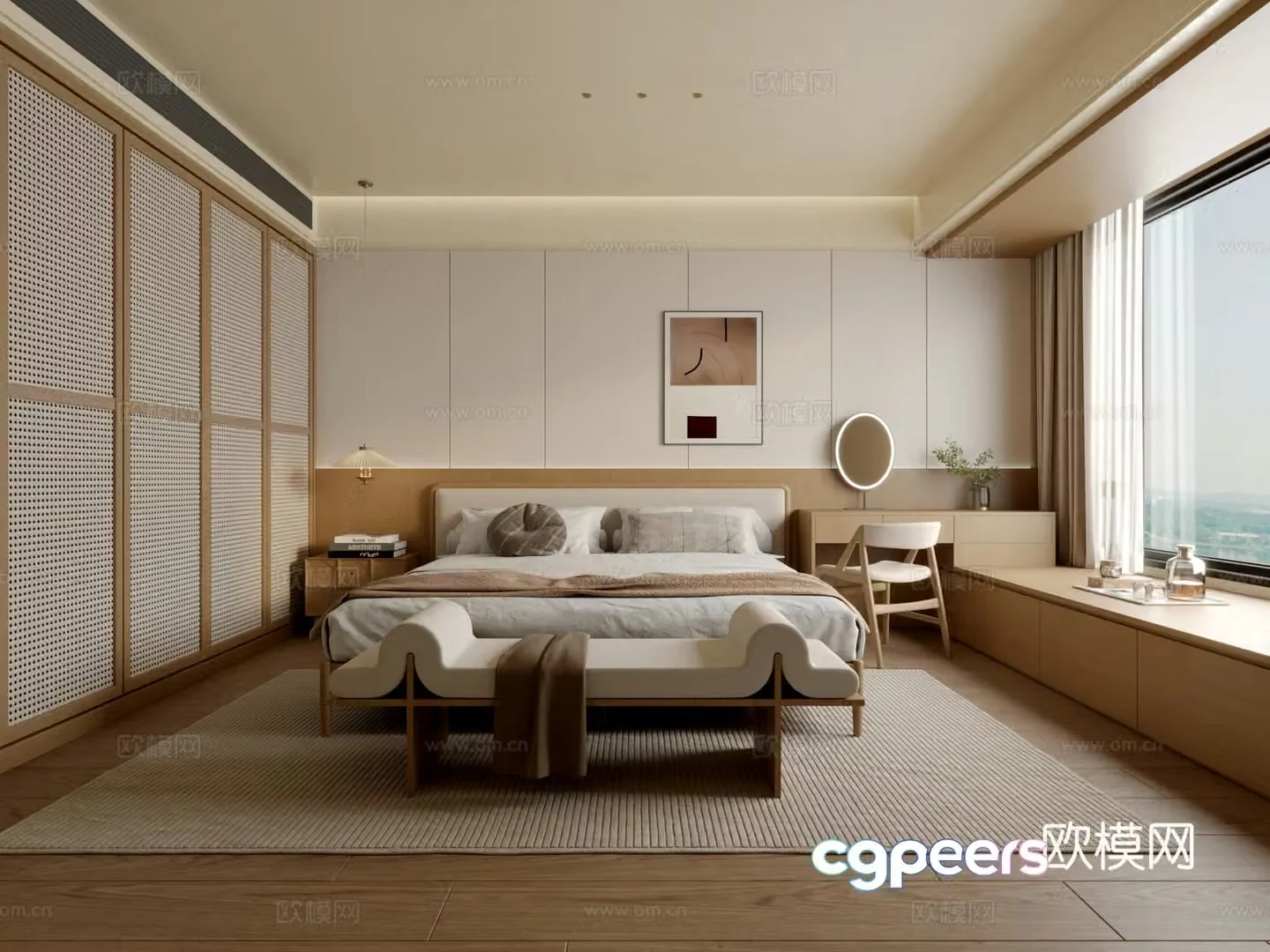 Log wind bedroom 3d model