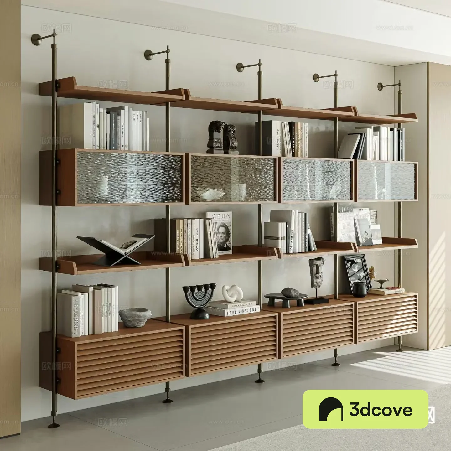 Open bookcase bookshelf
