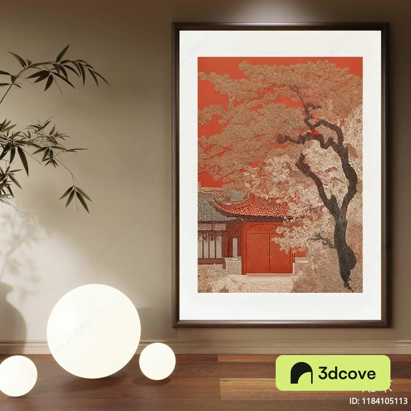 A Framed Asian-Style Painting