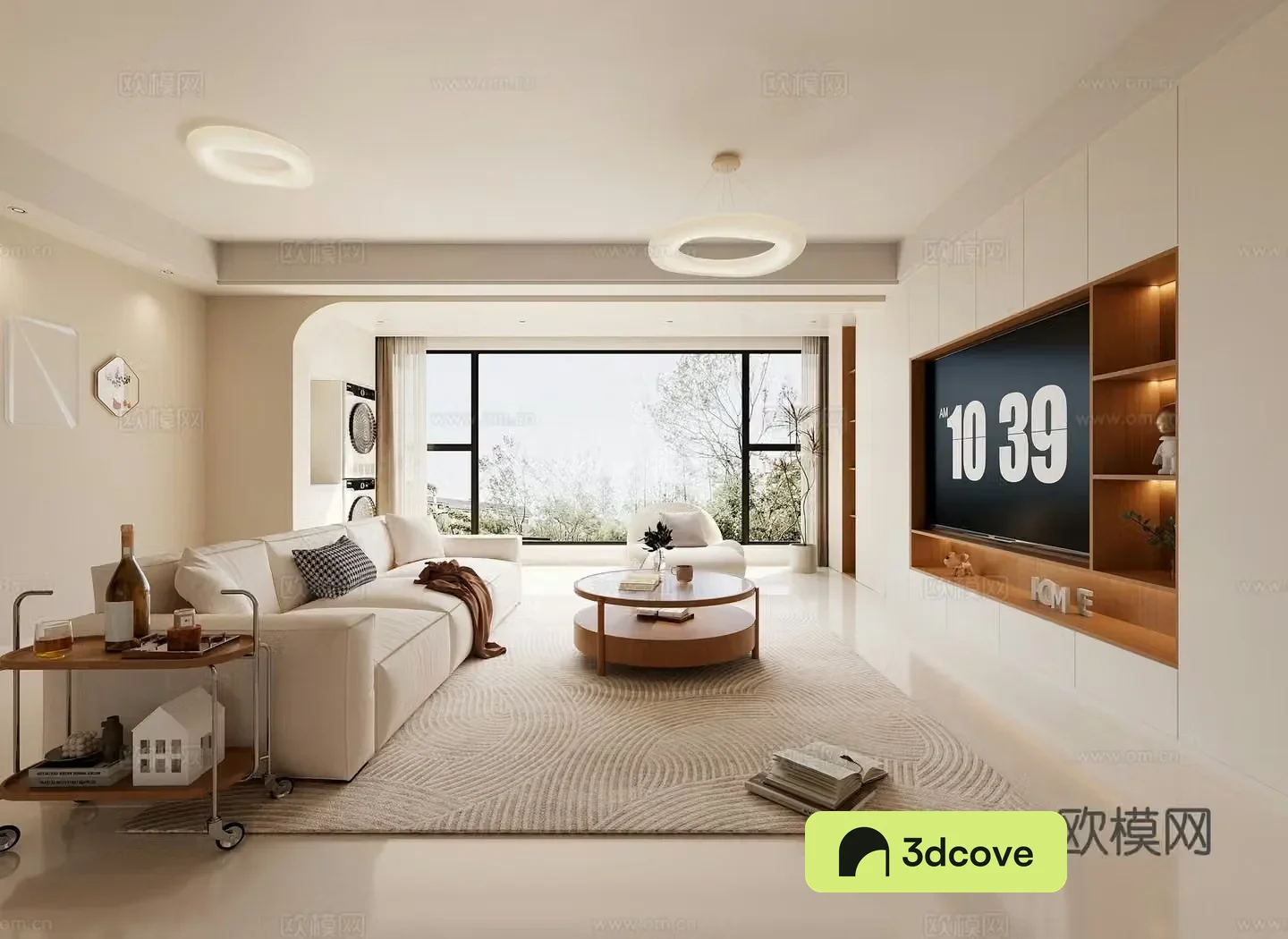 Creamy living room