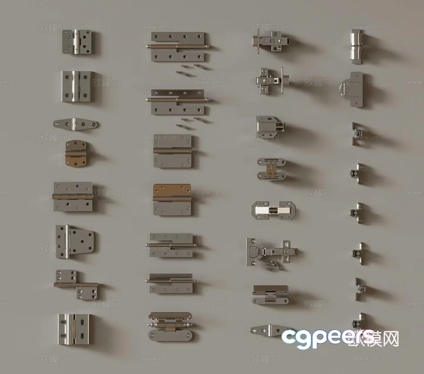 Screws Modern hardware screws 3d model
