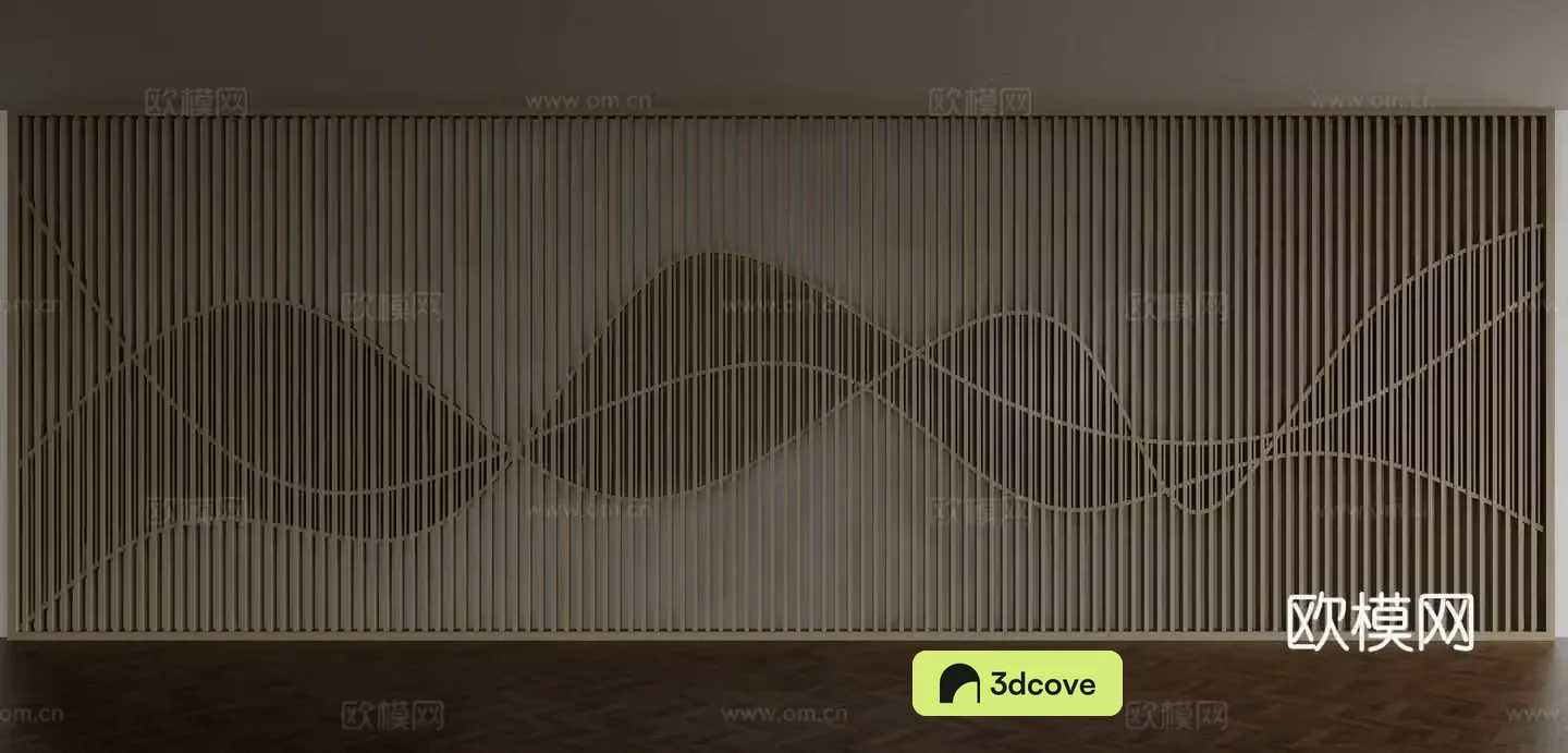 Modern model grille background wall