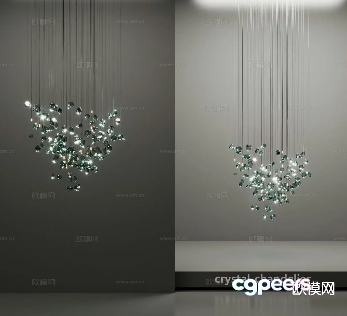 TECTA light luxury crystal lamp art lamp 3d model
