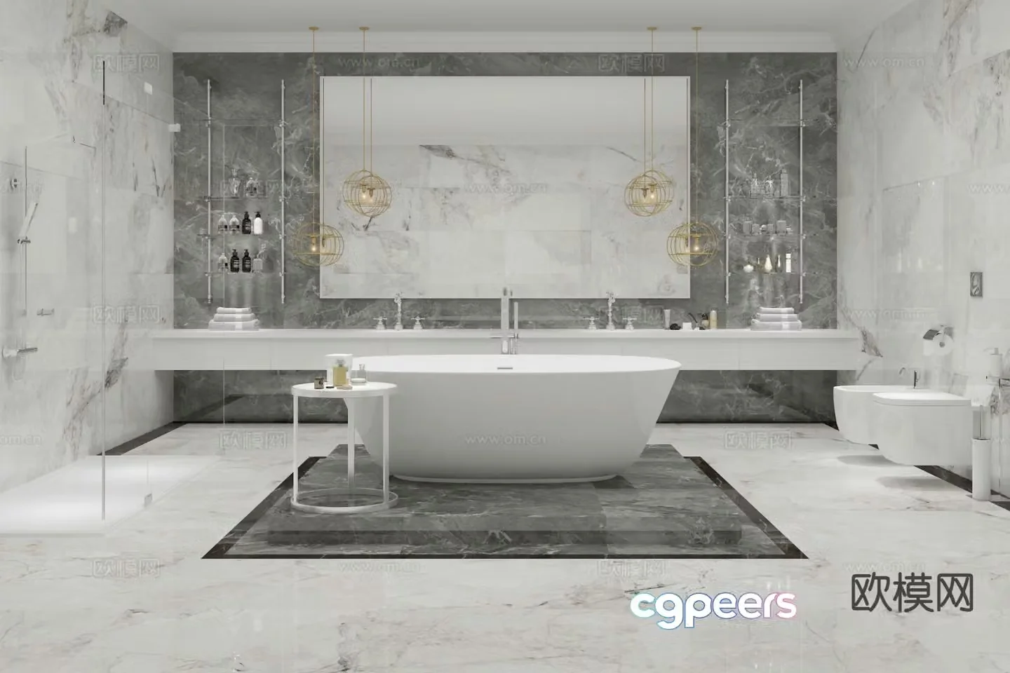Modern bathroom bathroom 3d model