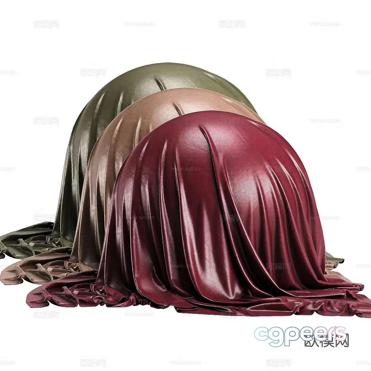 Modern Italian light luxury leather material 3D model