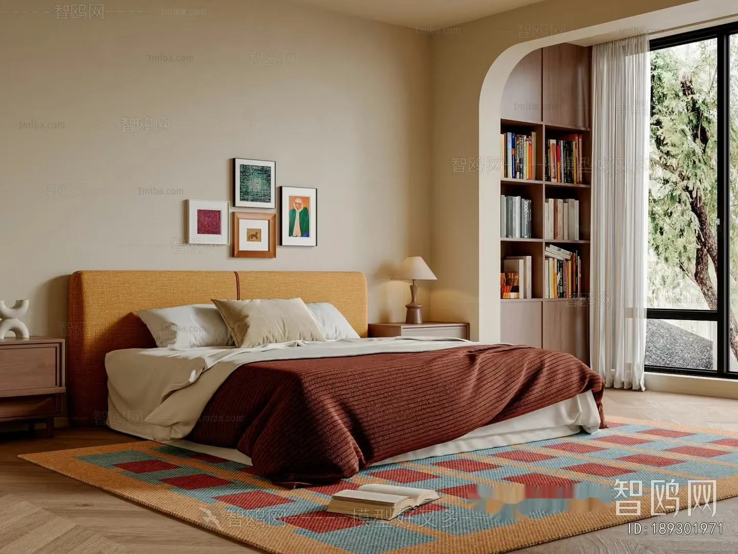 Cozy Bedroom 3D Model – 17075 – VRAY Render