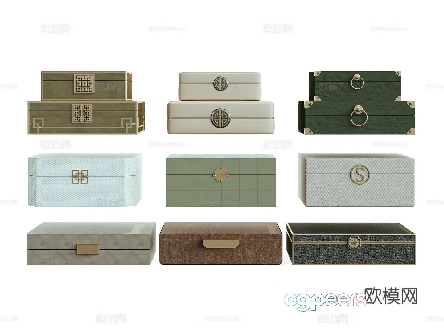 New Chinese jewelry box 3D model