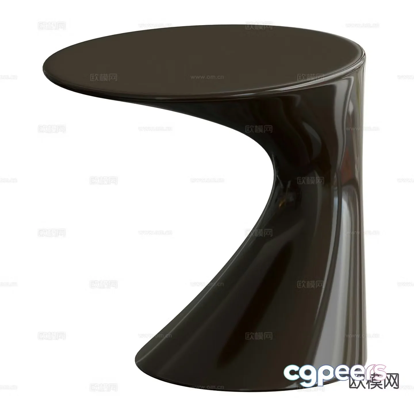 Todd round table side table 3d model
