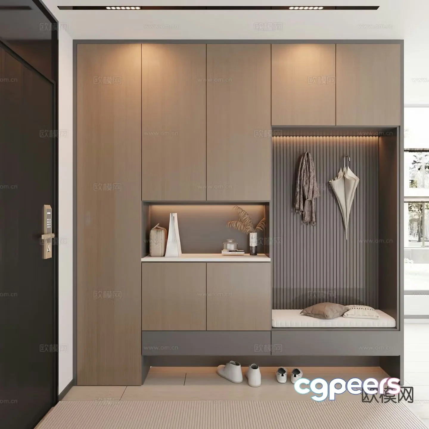 Entrance shoe cabinet Entry shoe cabinet 3D model