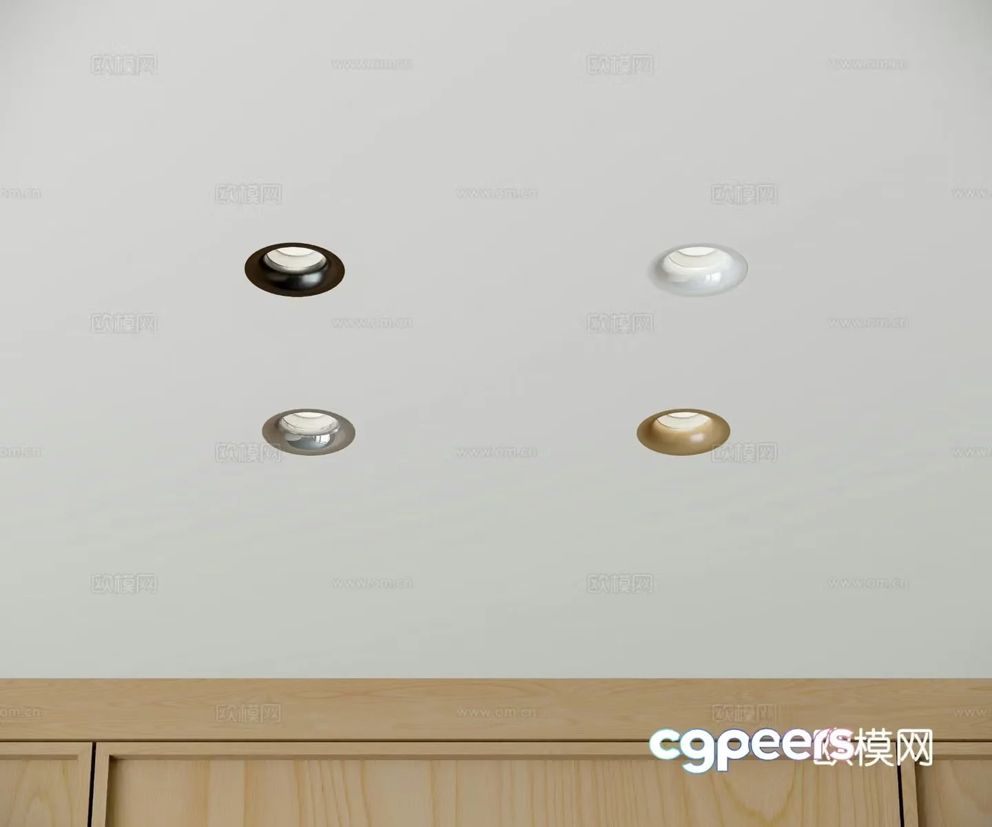 Recessed downlight spotlight 3d model