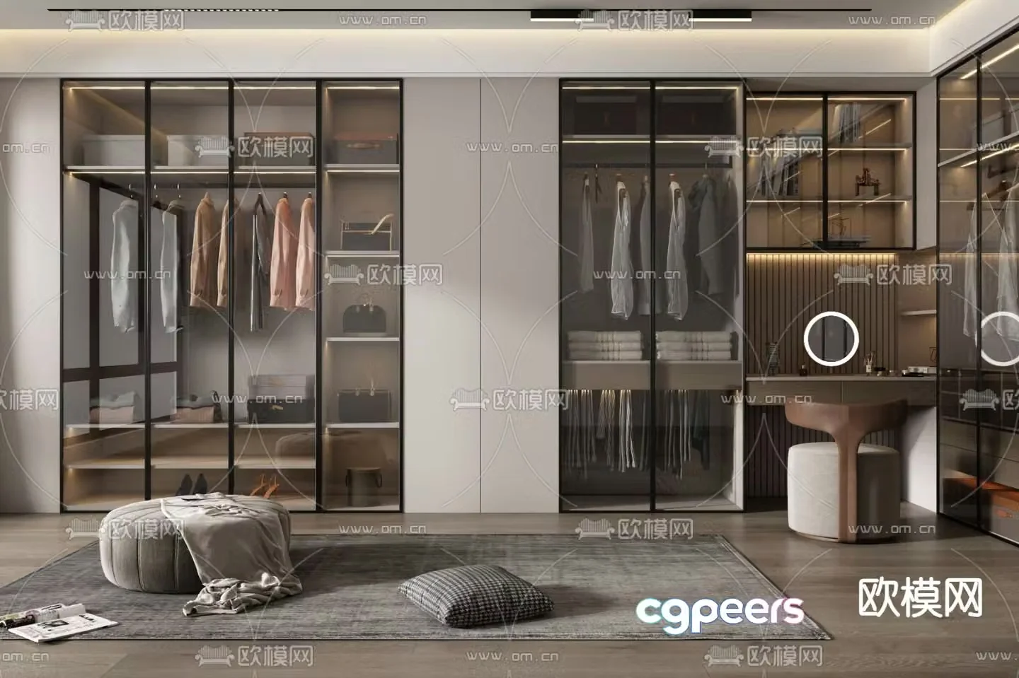 modern wardrobe wardrobe 3d model