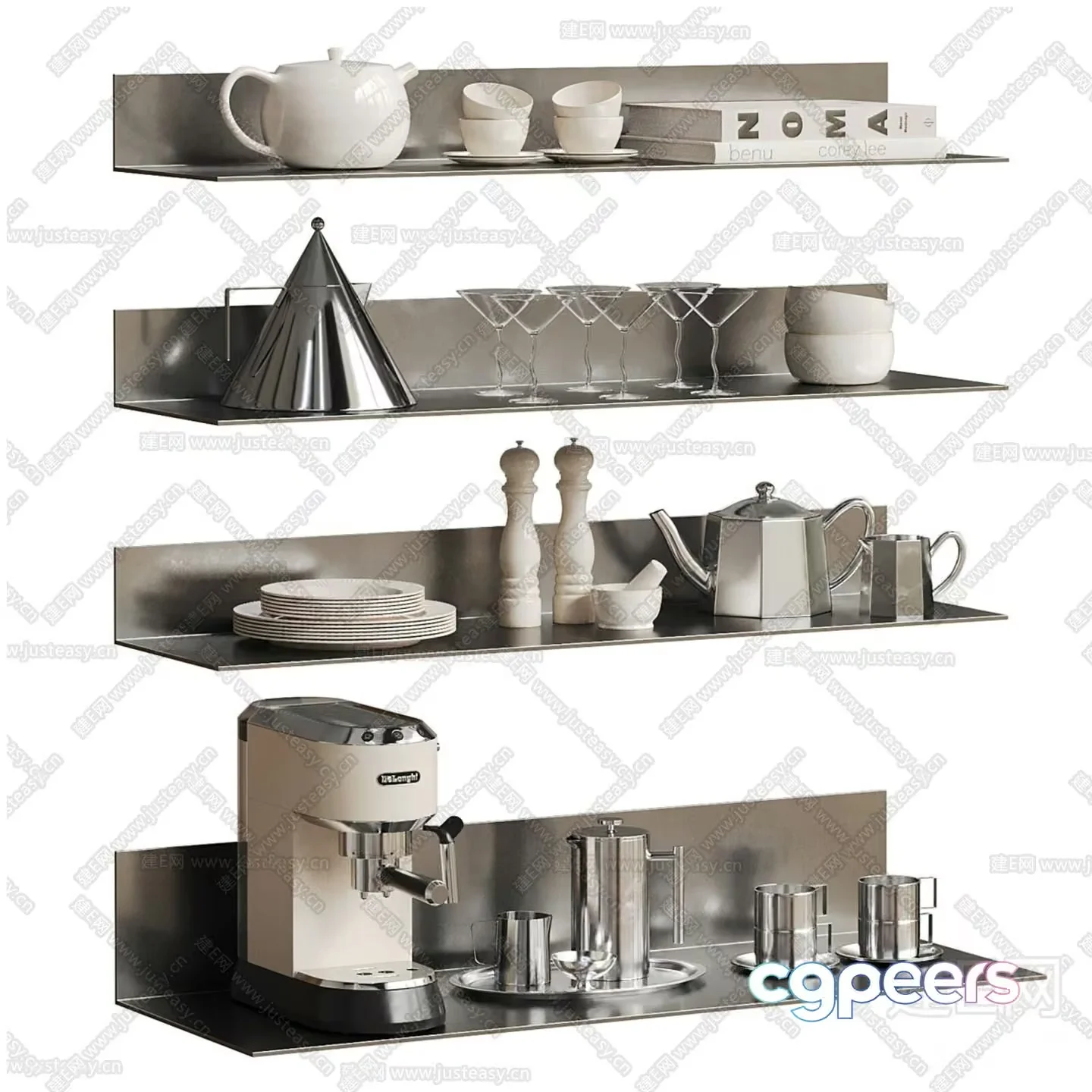 Kitchenware And Appliances 3D Model – 21641 – CORONA Render