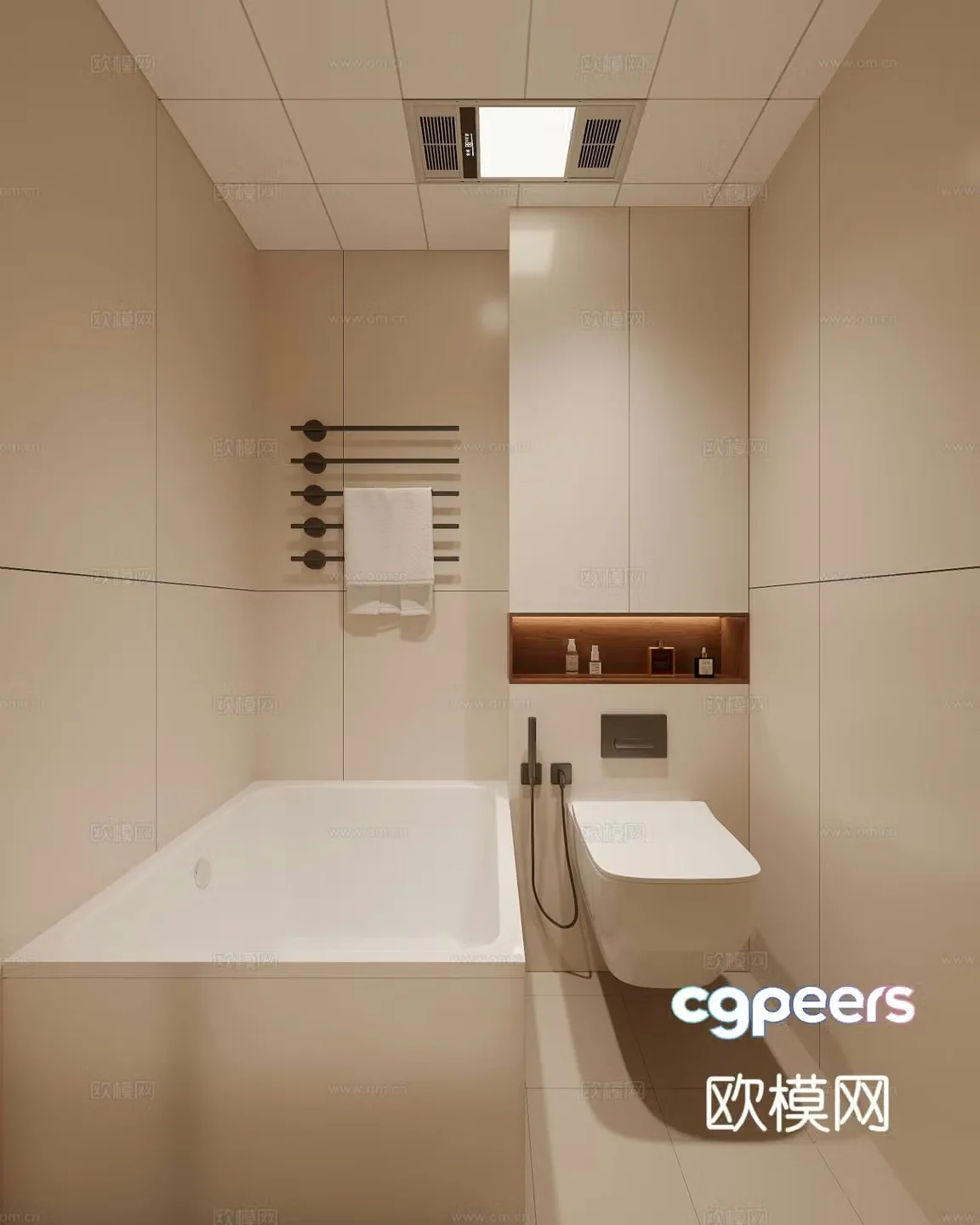 Modern bathroom bathroom 3d model