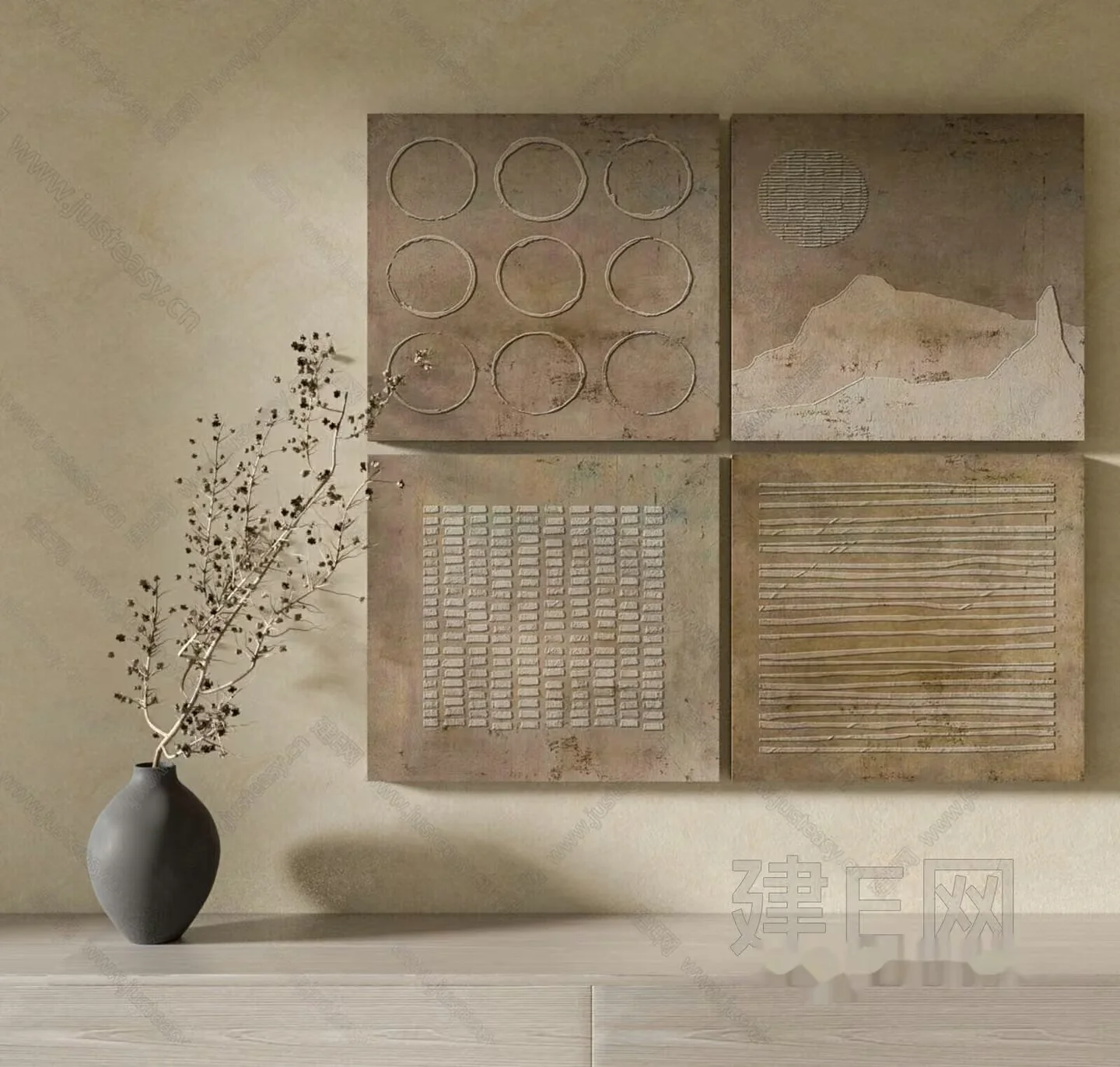 Abstract Art Piece 3D Model – 2197 – VRAY Render