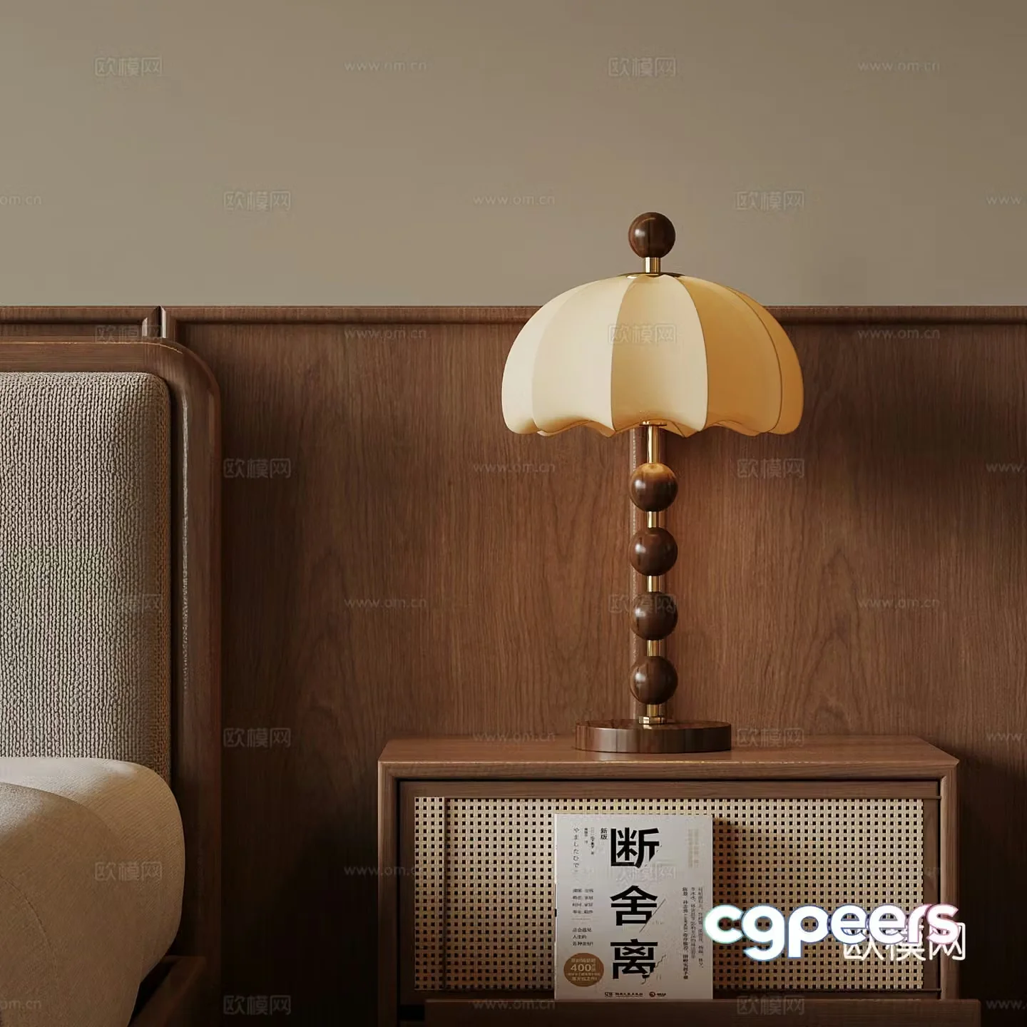 Table lamp French medieval style table lamp 3D model