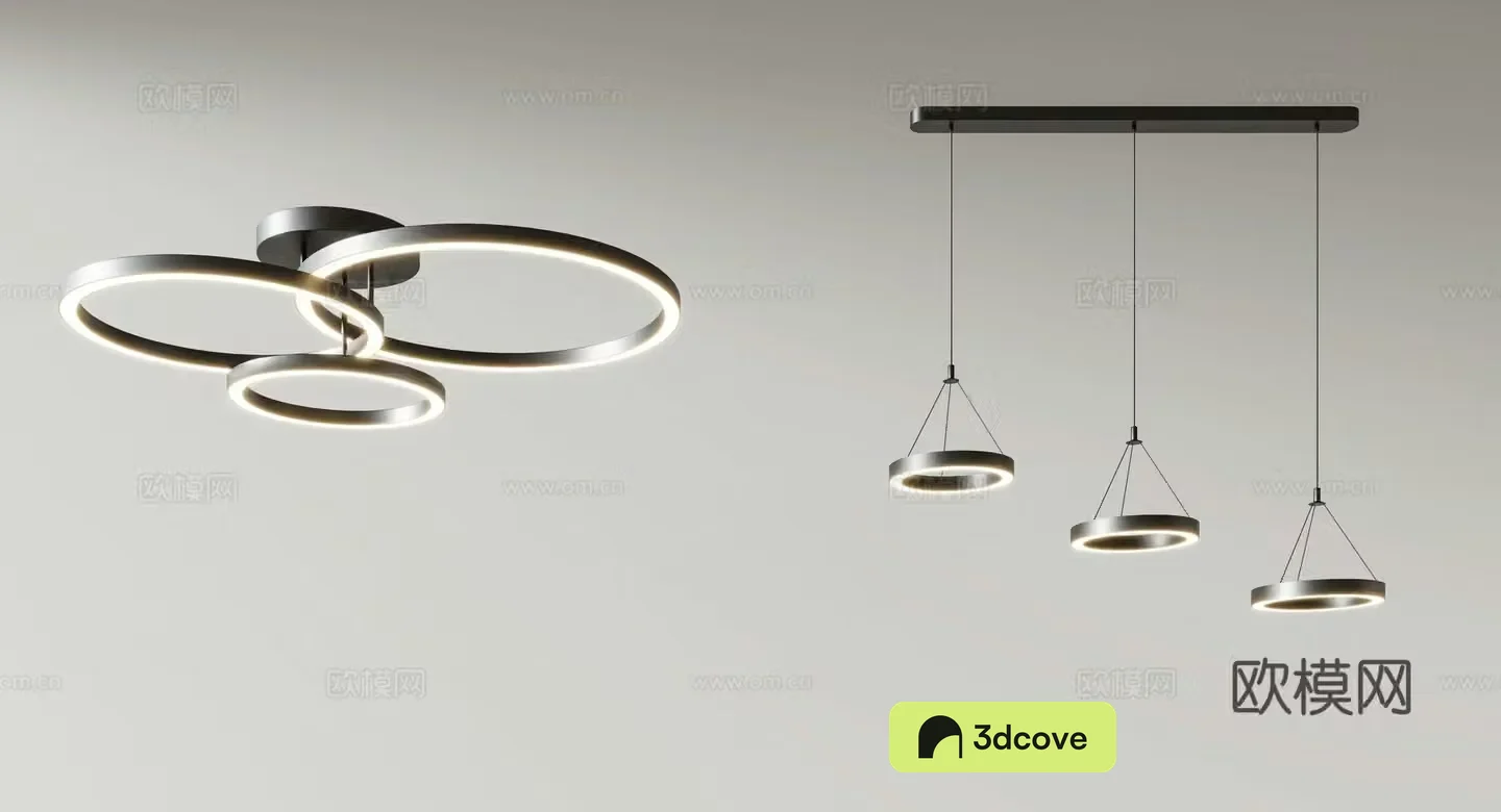 Modern light luxury living and dining room chandeliers combination bedroom ceiling chandeliers
