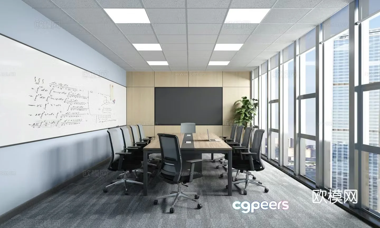 Modern conference room 3d model