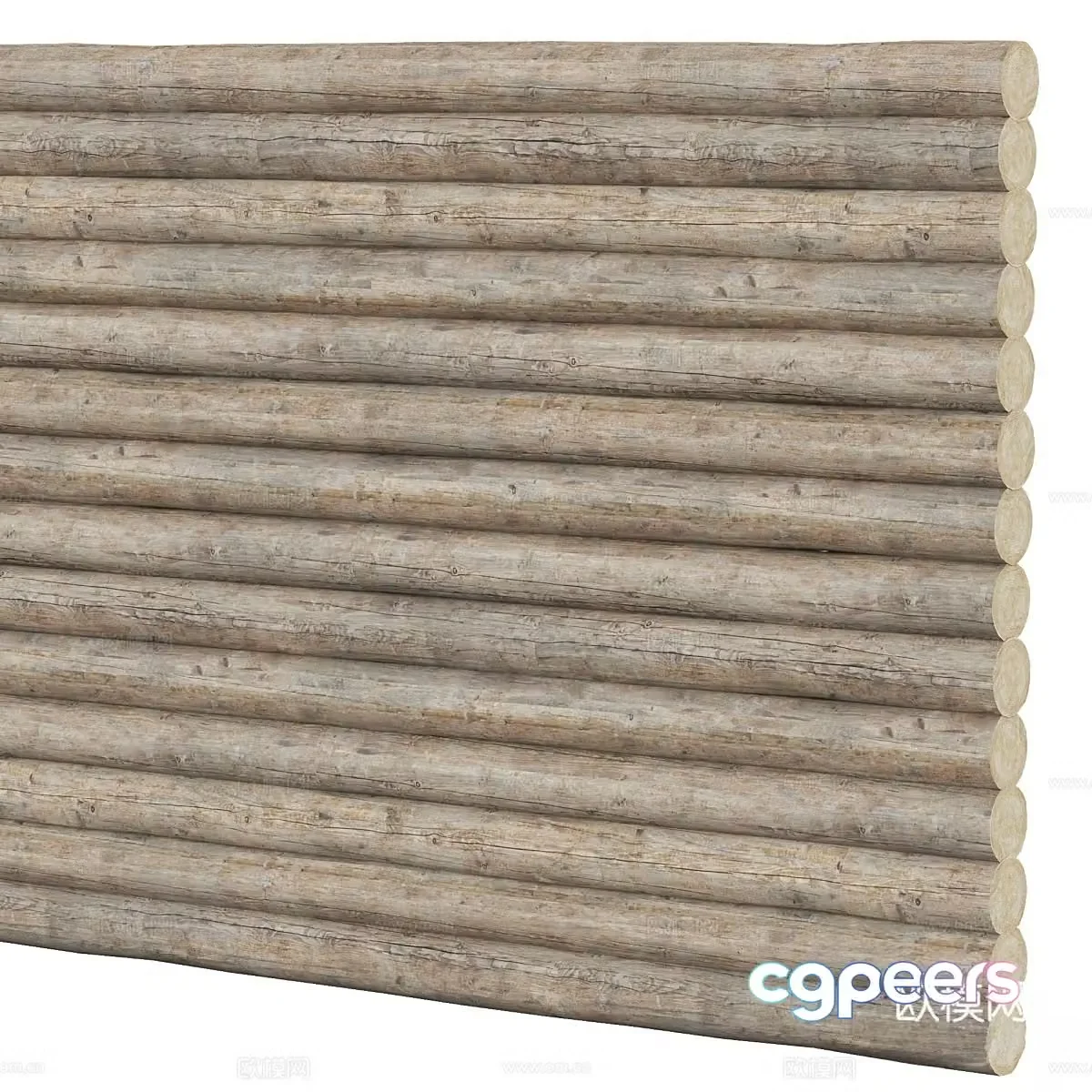 wooden fence wooden square wooden post 3d model