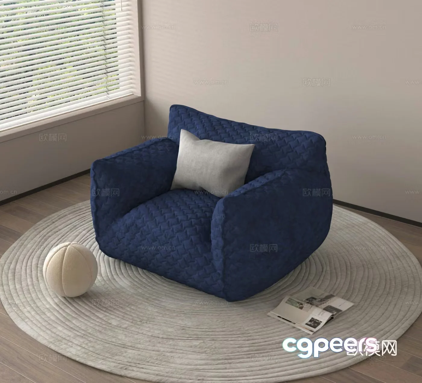 Lazy sofa casual sofa 3d model