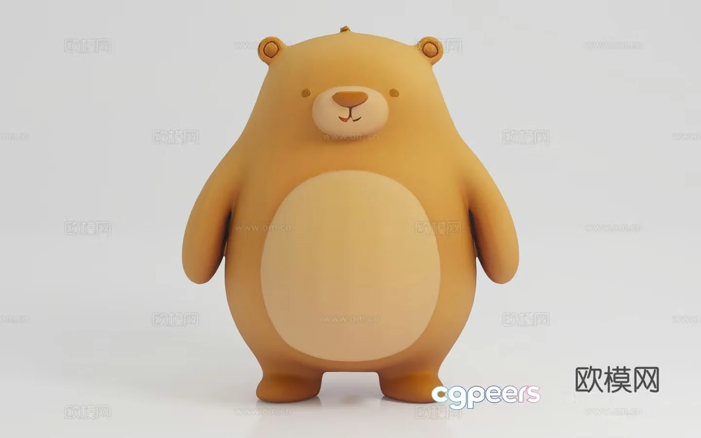 Bear cartoon animal doll toy print Q cute ornament figure sculpture prop 3d model