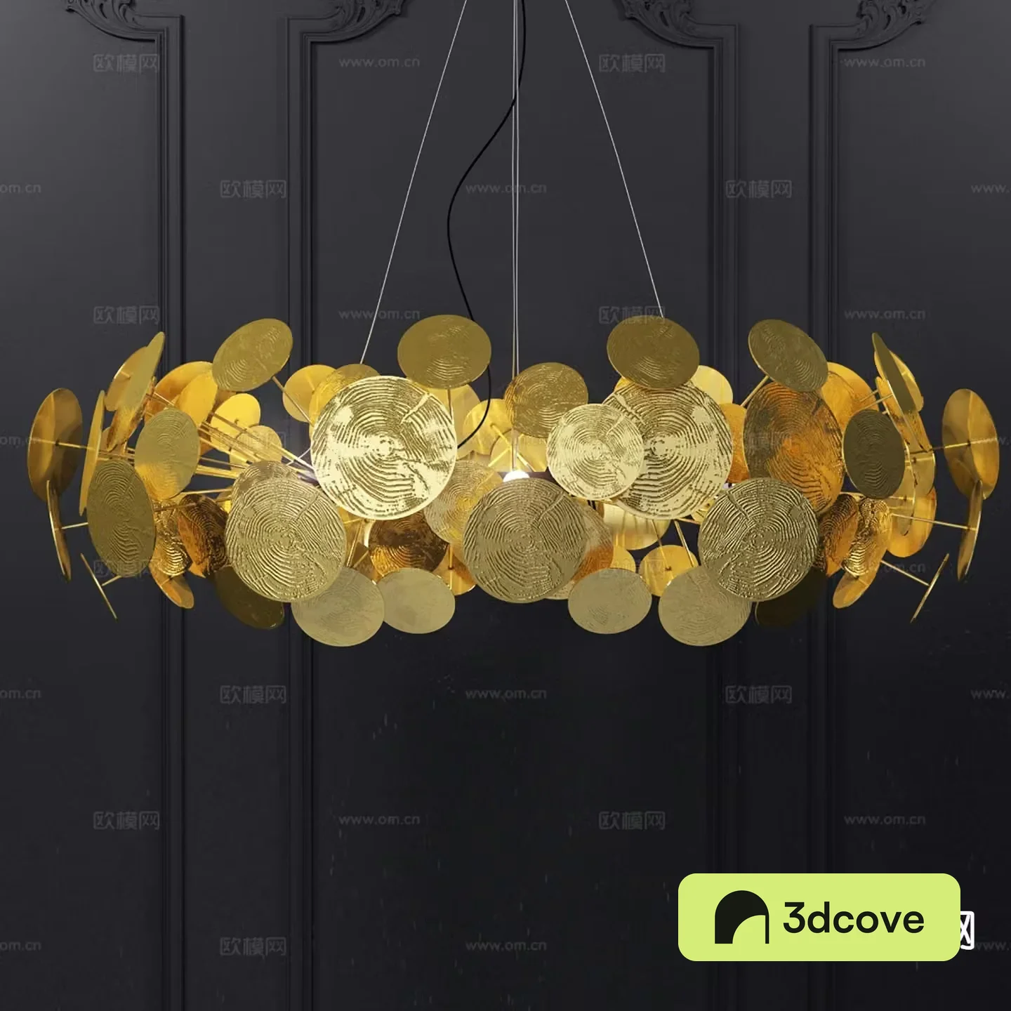 Light luxury decorative lamp golden chandelier