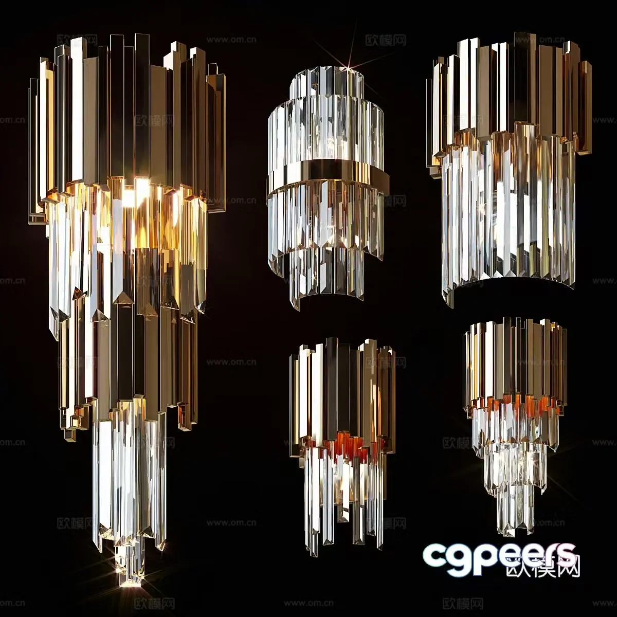 New Chinese light luxury BARCLAY wall light 3d model