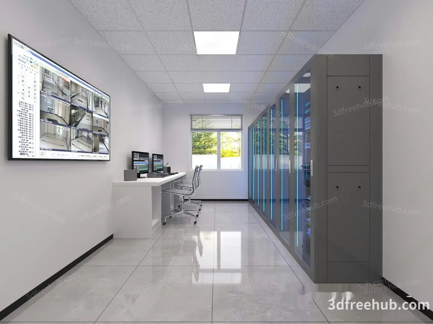 Modern Office Room 3D Model – 19652 – VRAY Render