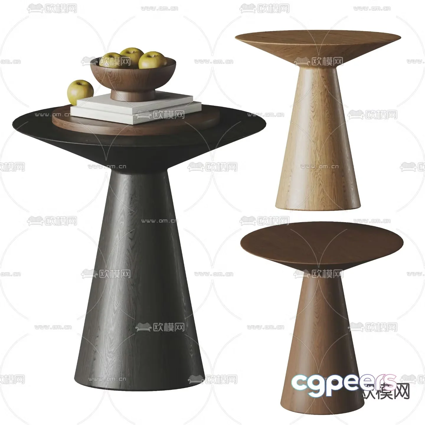 Modern side table round table corner table table table 3D model