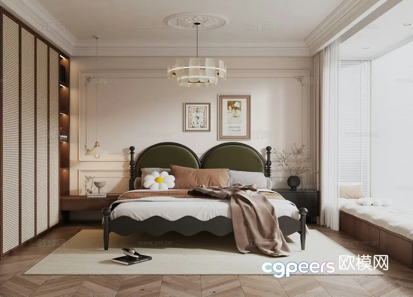 French bedroom master bedroom 3d model