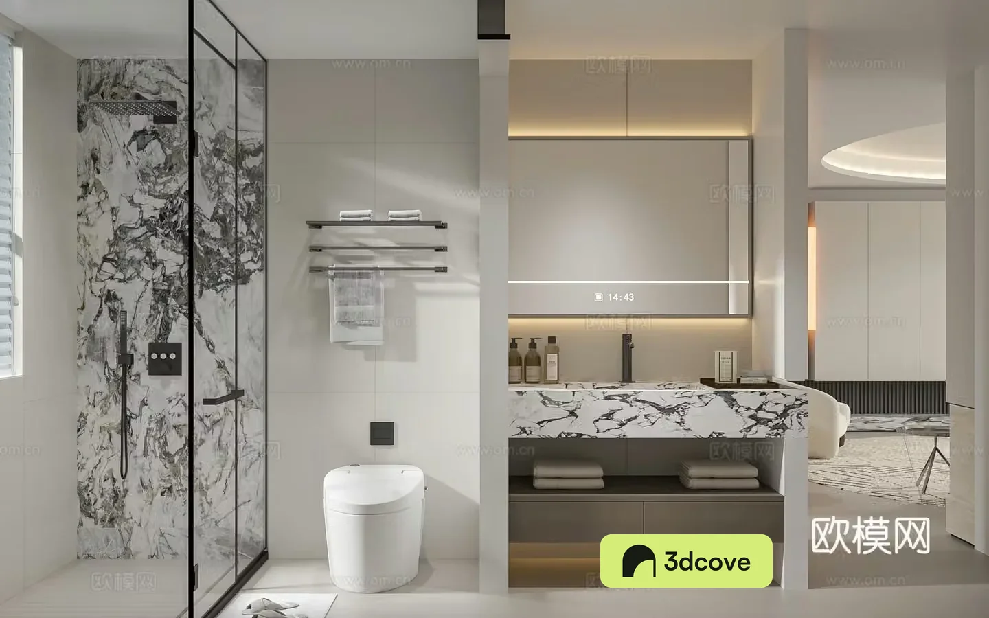 Modern bathroom guest bathroom living room