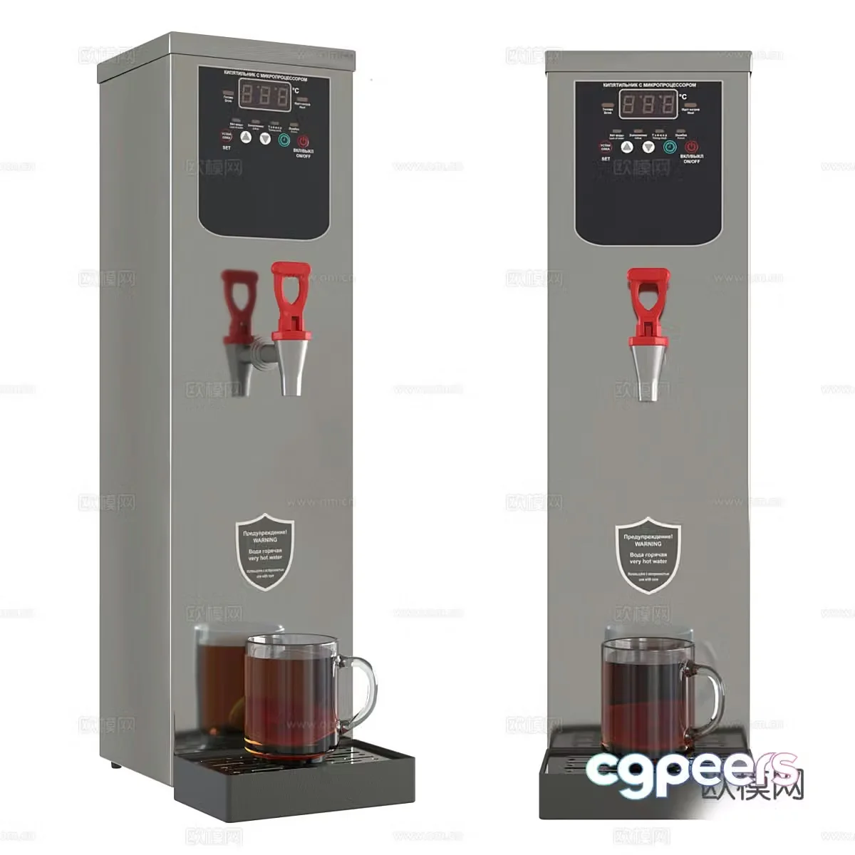 Electric boiler water heater 3D model