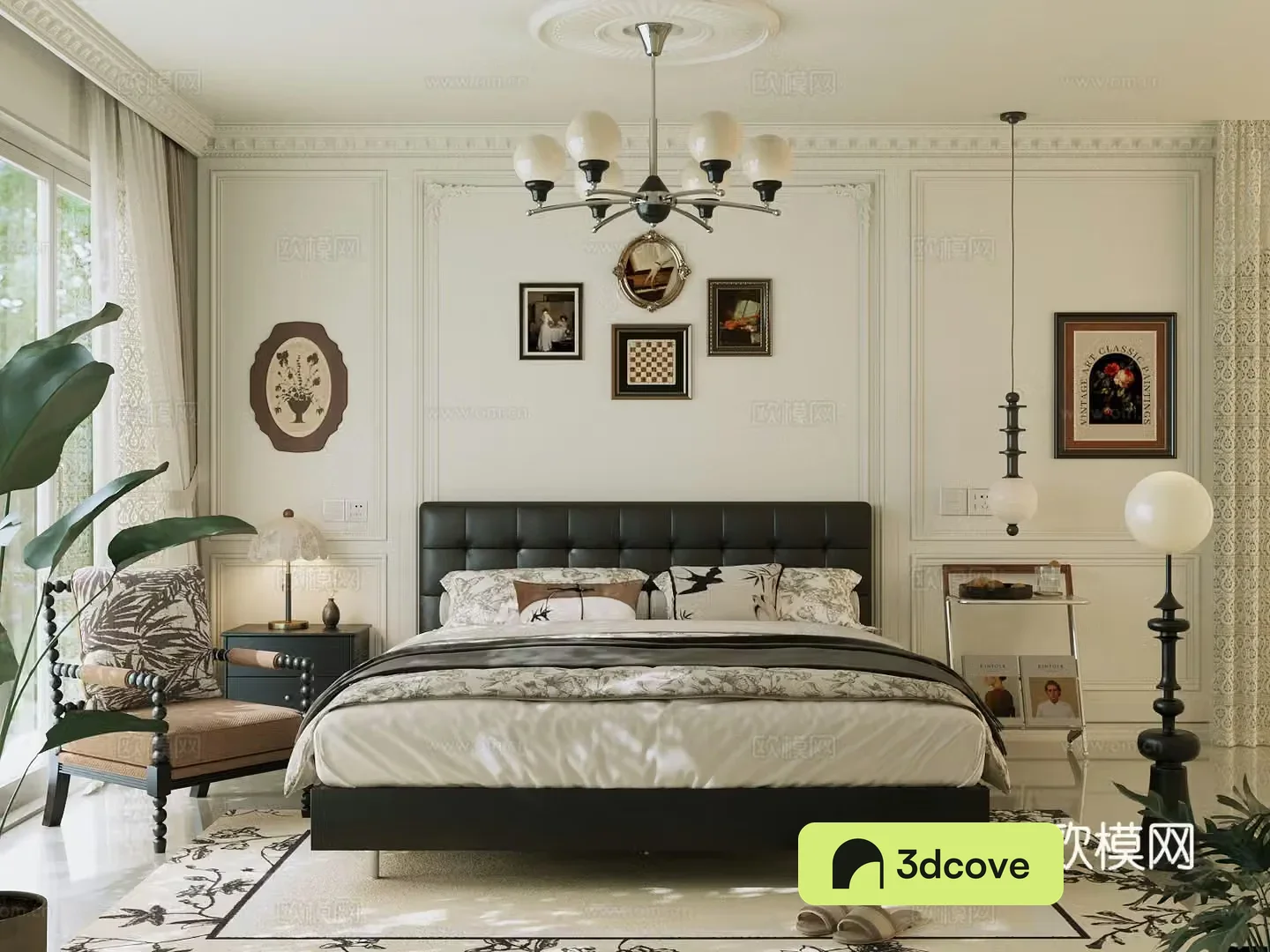 Modern French bedroom