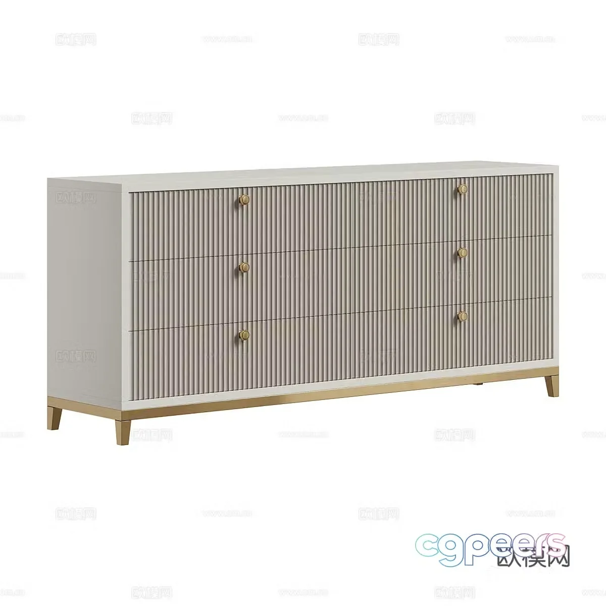 Modern entryway cabinet 3d model