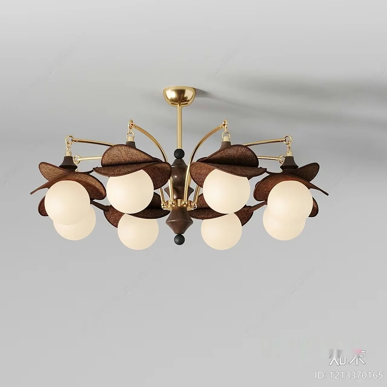Gold Light Fixture 3D Model – 16640 – VRAY Render
