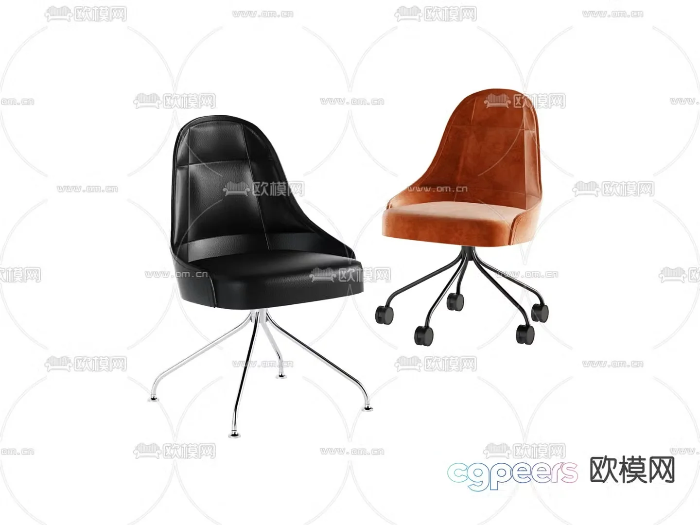 Office chair Staff chair Front chair 3D model