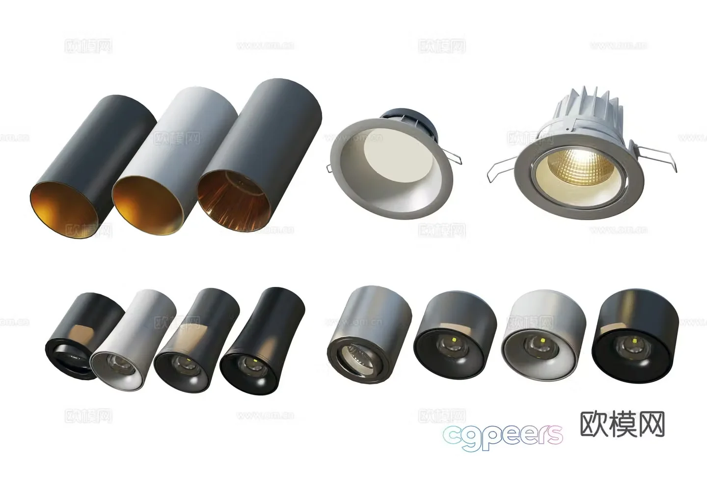 Modern downlight spotlight 3d model