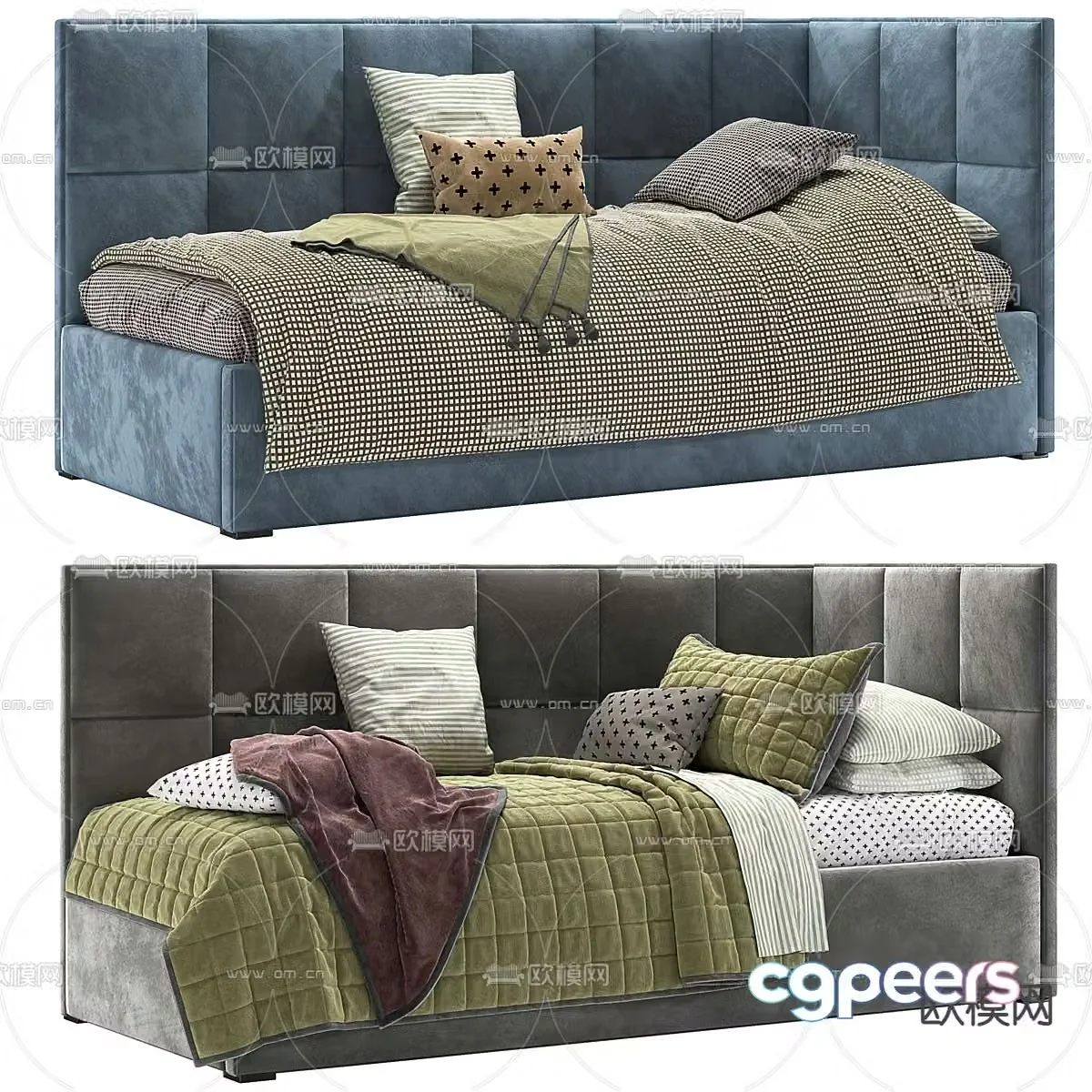 Modern children’s bed sofa bed 3d model