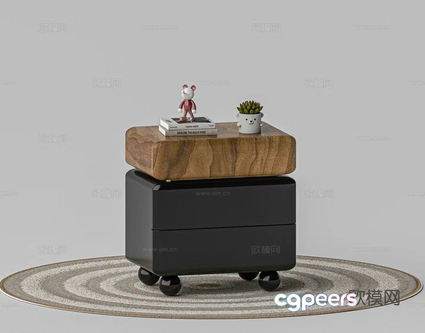 Modern night table 3d model