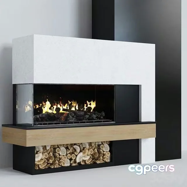 3ds Max Free – Modern fireplace 7