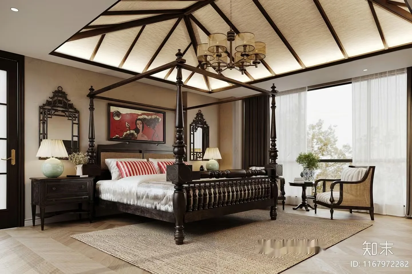 Cozy Bedroom 3D Model – 8370 – VRAY Render