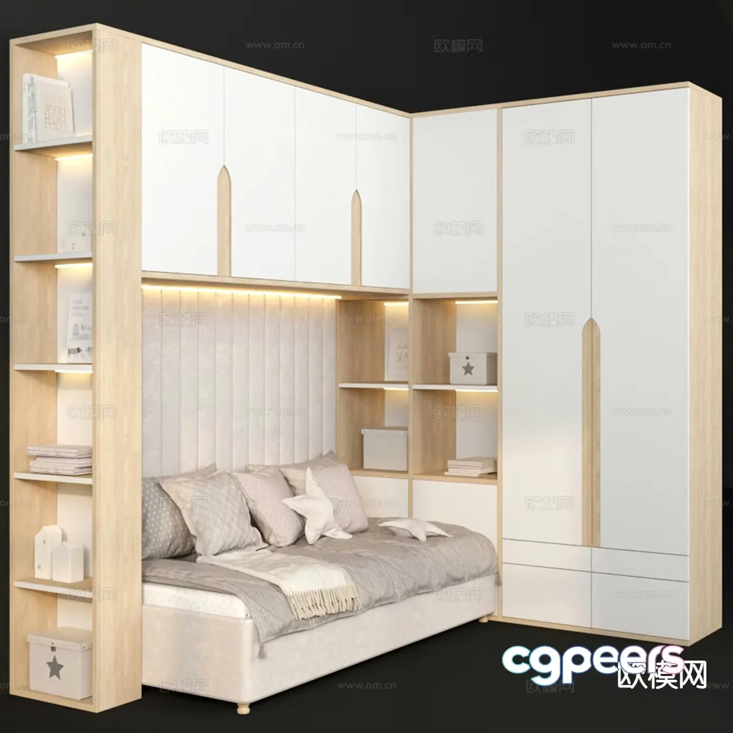 Modern children’s bed 3d model