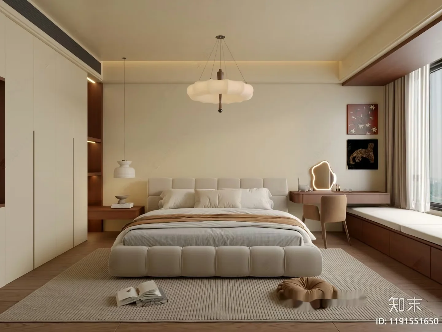 Modern Bedroom Interior 3D Model – 9067 – VRAY Render