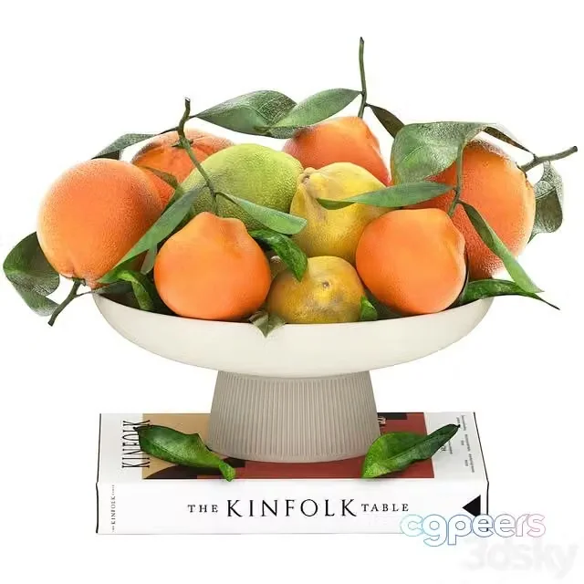 3ds Max Free – Bowl of lemon mandarin and orange