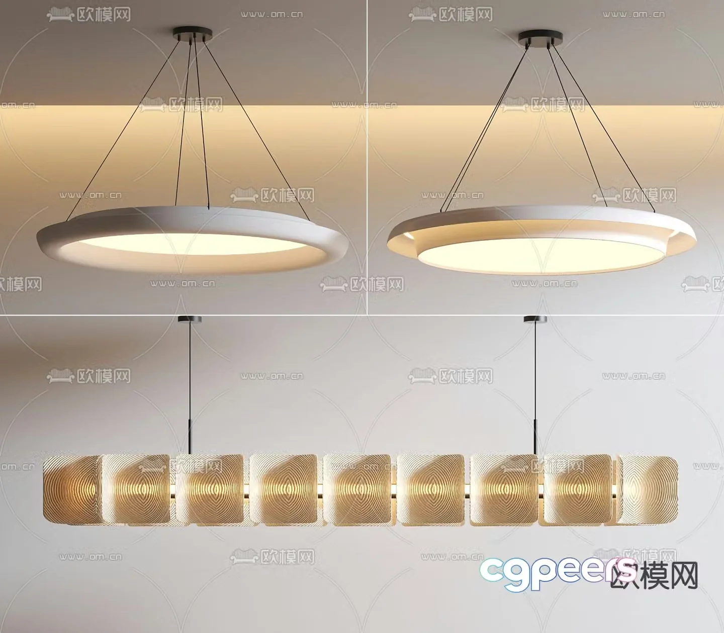 Modern chandelier dining room chandelier 3d model