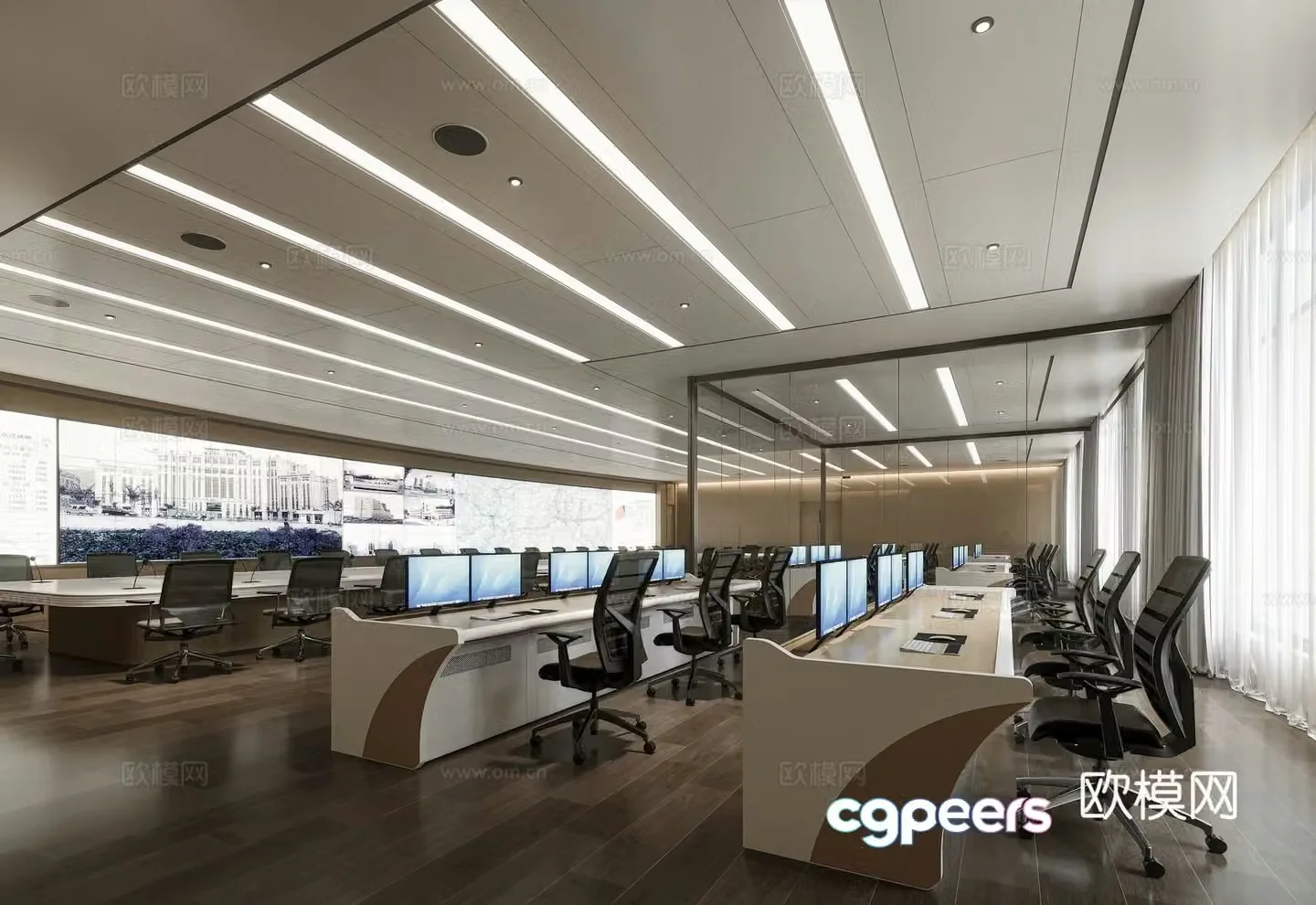 Monitoring room 3D model