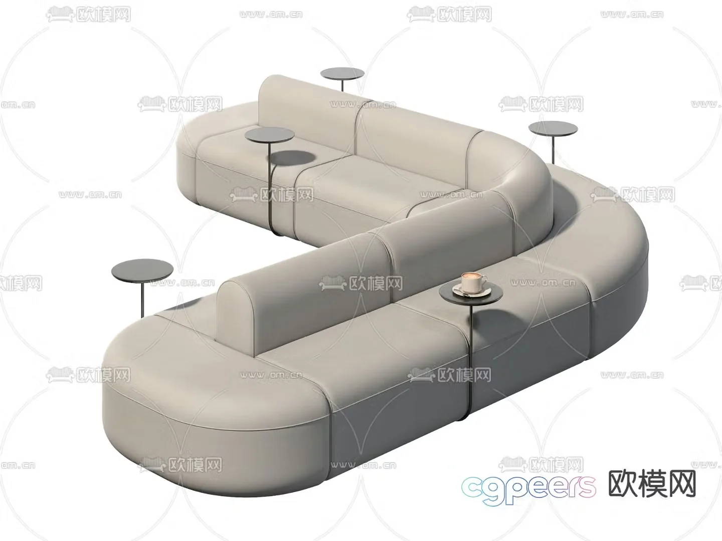 Lobby sofa public sofa office sofa 3d model