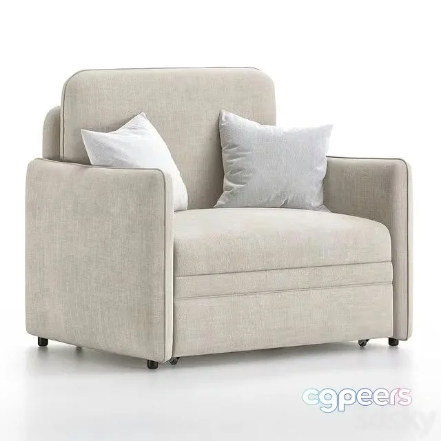 3ds Max Free – Armchair bed Cases Textile Light