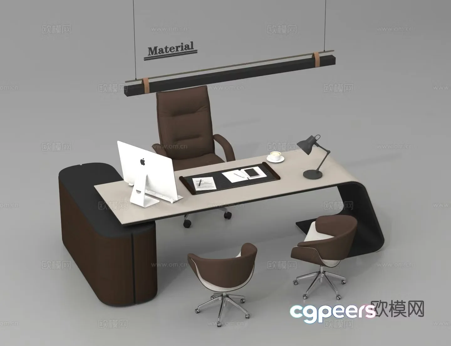 Manager’s desk computer desk desk boss desk office desk 3d model