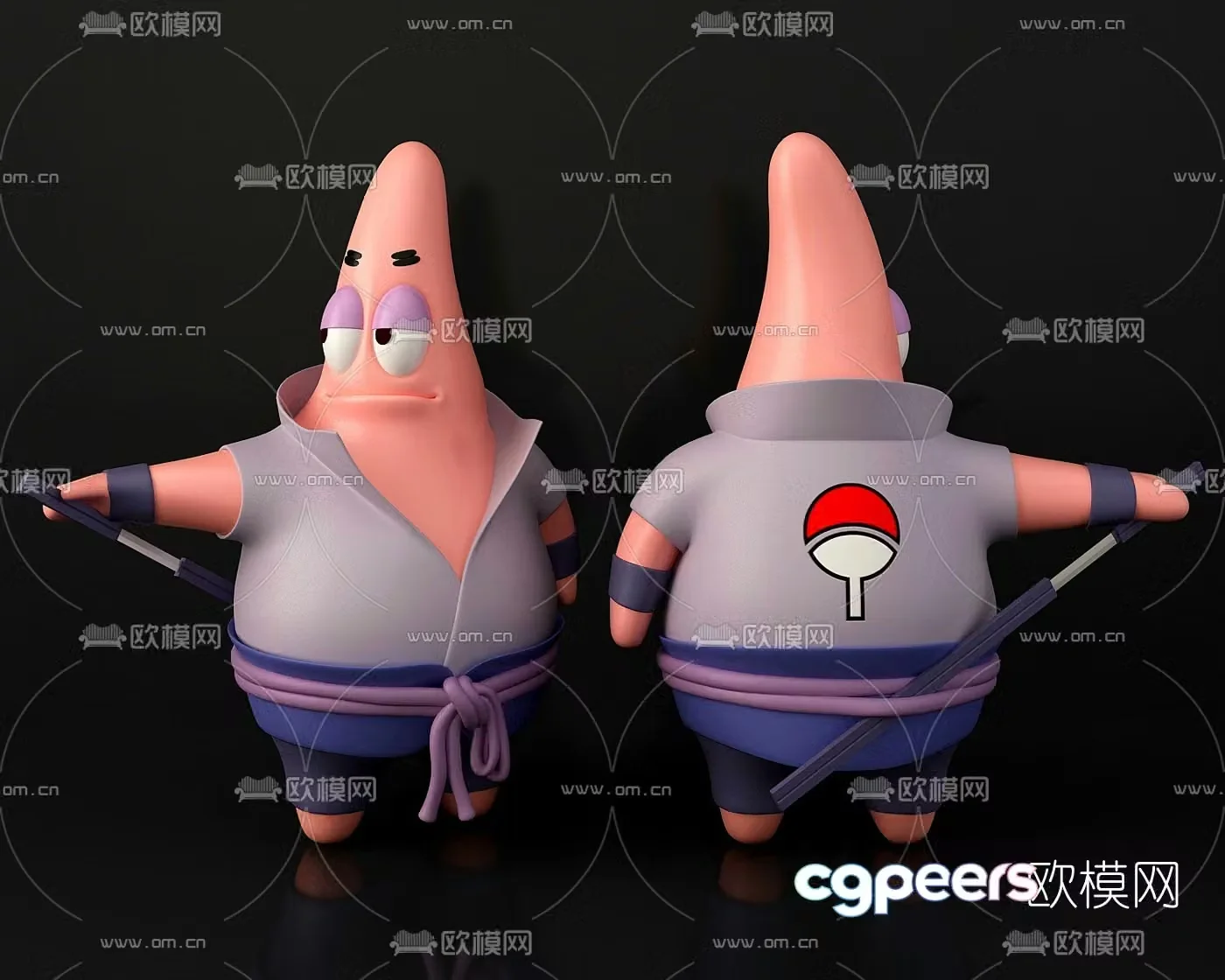 Modern cartoon spongebob toy 3d model